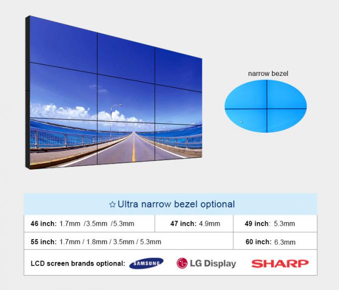 Super narrow beze monitorl 4K control room video wall 55" LG lcd display DDW-LW550DUN-THA3