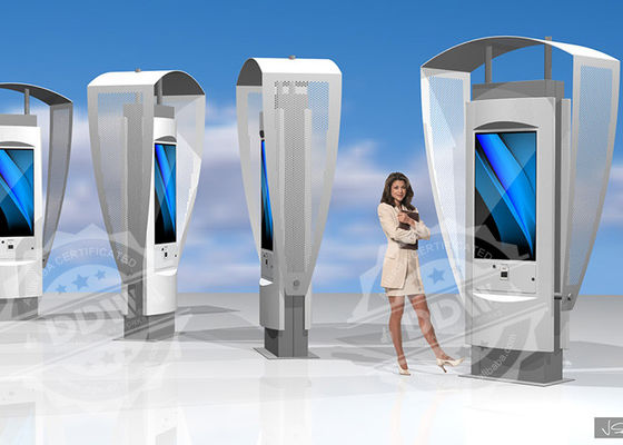 Waterproof stand alone digital signage outdoor for public place , 1920x1080 lcd display signs