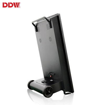 Outdoor capacitive touch lcd portable with wheels display advertising digital signage battery powered