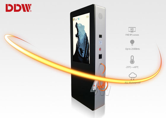 IR Touch Charging Floor Standing Digital Signage , 1080P Electric Car Smart Charge Pile Advertising Display DDW-AD5501S