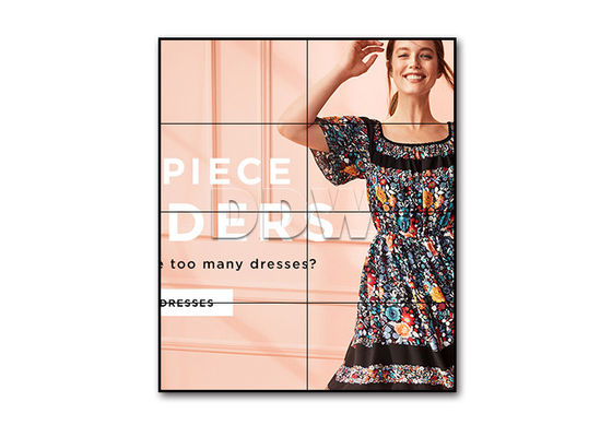 Slim bezel monitor LG video wall 46inch , led backlit 1.7mm wall display commercial