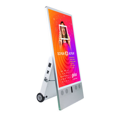 43inch Portable Outdoor IP65 Waterproof Battery Powered High Brightness Movable Advertising Board Media Player ADs Display