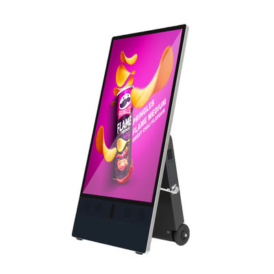 43inch Portable Outdoor IP65 Waterproof Battery Powered High Brightness Movable Advertising Board Media Player ADs Display