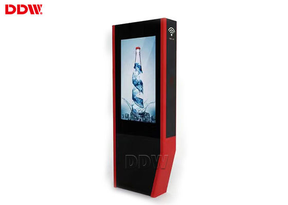 55'' Freestanding Digital Signage , Outdoor Digital Display Signs Resolution 1920x1080