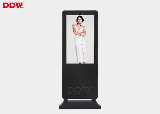 2000 Nits 55" Floor Standing Outdoor Digital Signage Kiosk With Fan Cooling System