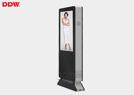 2000 Nits 55" Floor Standing Outdoor Digital Signage Kiosk With Fan Cooling System