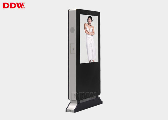 2000 Nits 55" Floor Standing Outdoor Digital Signage Kiosk With Fan Cooling System