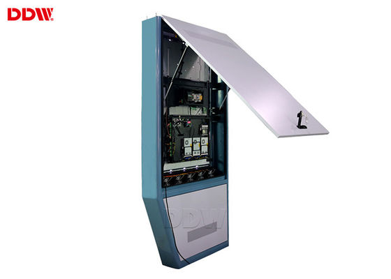 Waterproof Pure Outdoor Digital Signage Floor Stand Touch Screen 55" 3600 Watt