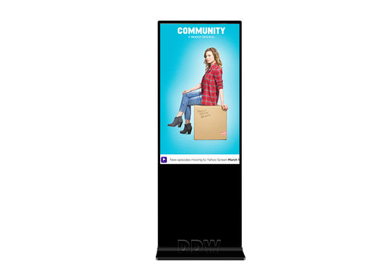 50” large Free Standing kiosk advertising Digital Signage format touch screen for security monitoring center