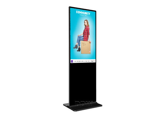 50” large Free Standing kiosk advertising Digital Signage format touch screen for security monitoring center