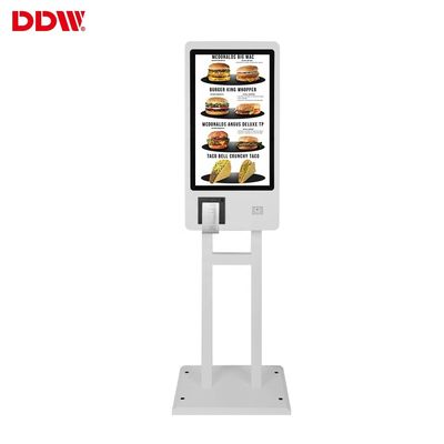 27 inch Restaurant fast food order all in one software system design self service machine payment self ordering kiosk