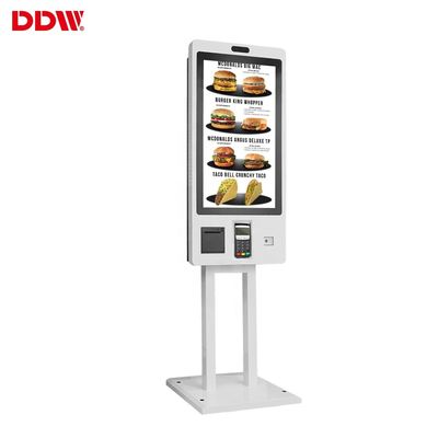27 inch Restaurant fast food order all in one software system design self service machine payment self ordering kiosk