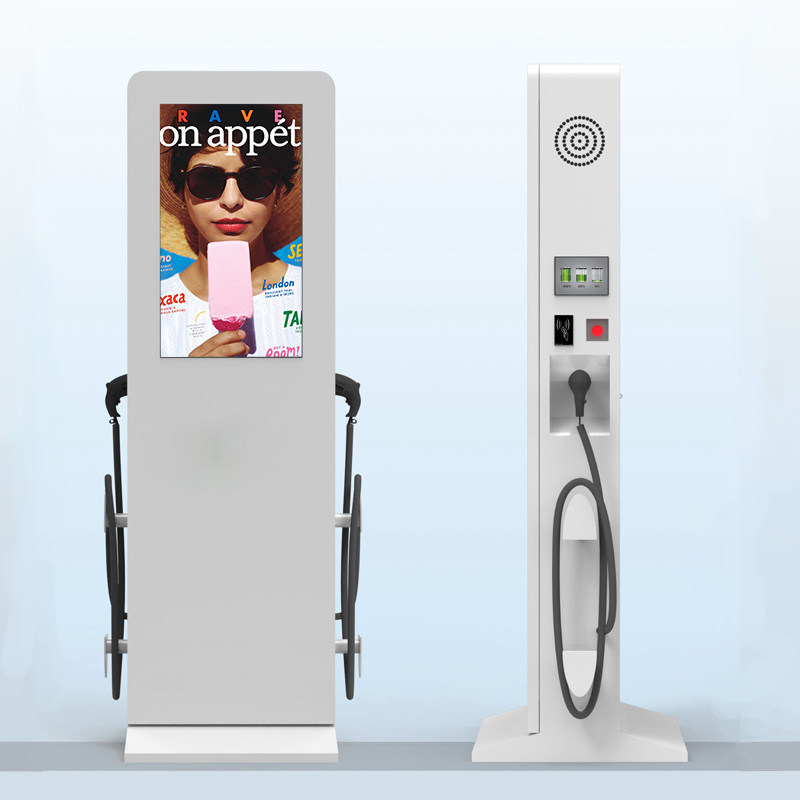 55 Inch Grey Advertising Digital Signage Car Charging Station DDW-AD5501S 1920x1080 2500nits waterproof anti-fog