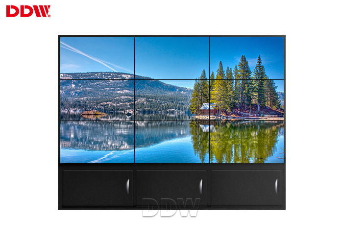 Frameless 3x3 Video Wall / Wireless Control Multi Screen Display Wall