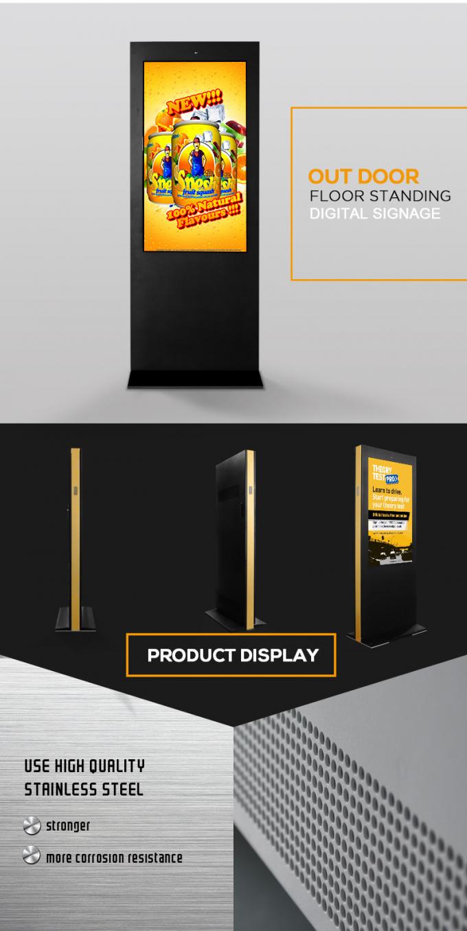 65 Inch Large Screen LCD Digital Signage Totem , Electronic Signage Display
